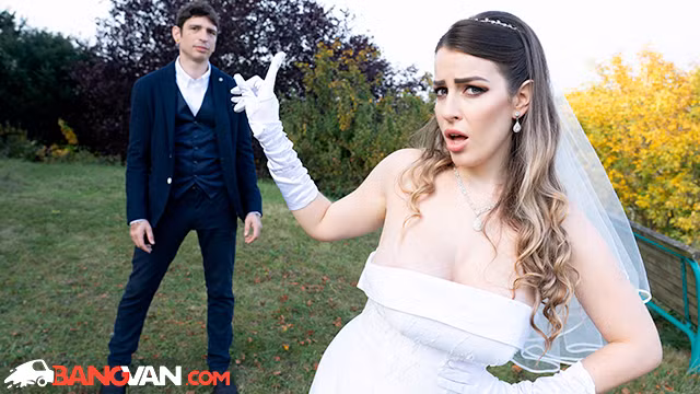 BangVan - Runaway Bride in Weddting Dress Marica Chanelle got Cheated and Seeks Payback!