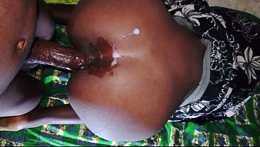 A tall, ebony African woman gets fucked by a big dick
